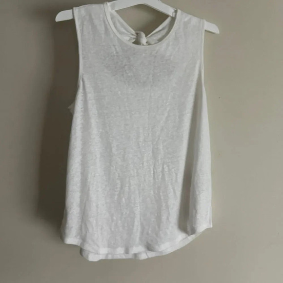 Old Navy Tank Top, Linen Blend open back tie Medium - Picture 1 of 6